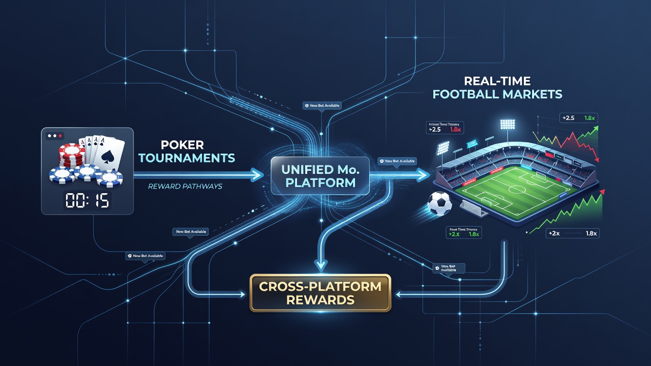 Mobile Integration von Poker und Fußballmärkten mit Belohnungspfaden