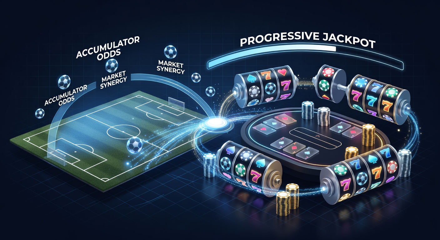 Digitale Plattform mit Akkumulator-Wetten und progressiven Slots in einer Poker-Umgebung