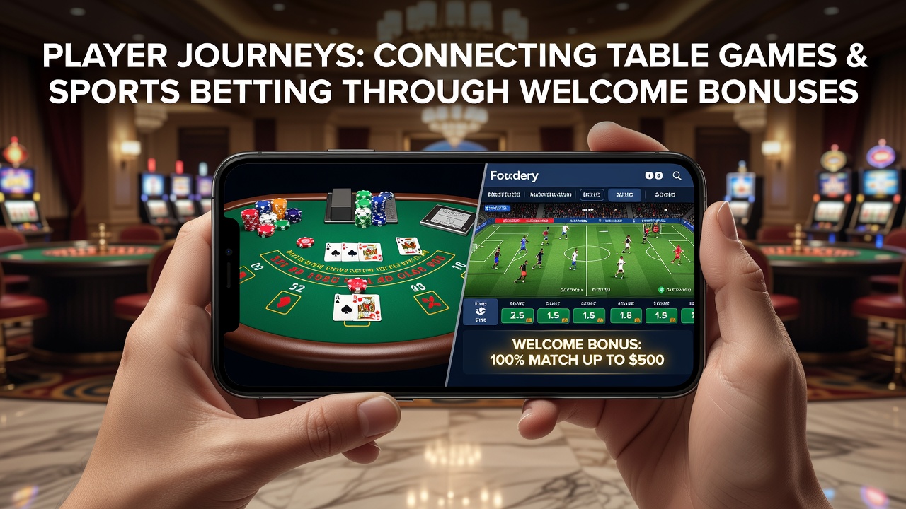 Mobile App-Oberfläche zeigt nahtlosen Wechsel von Sportwetten zu Tischspielen mit Bonusanzeige